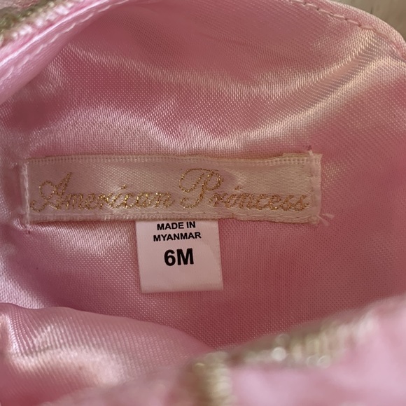 NWOT American Princess 6M Pink/Gold Rhinestone Dress Gorgeous💖Matching Bloomers - Picture 9 of 14